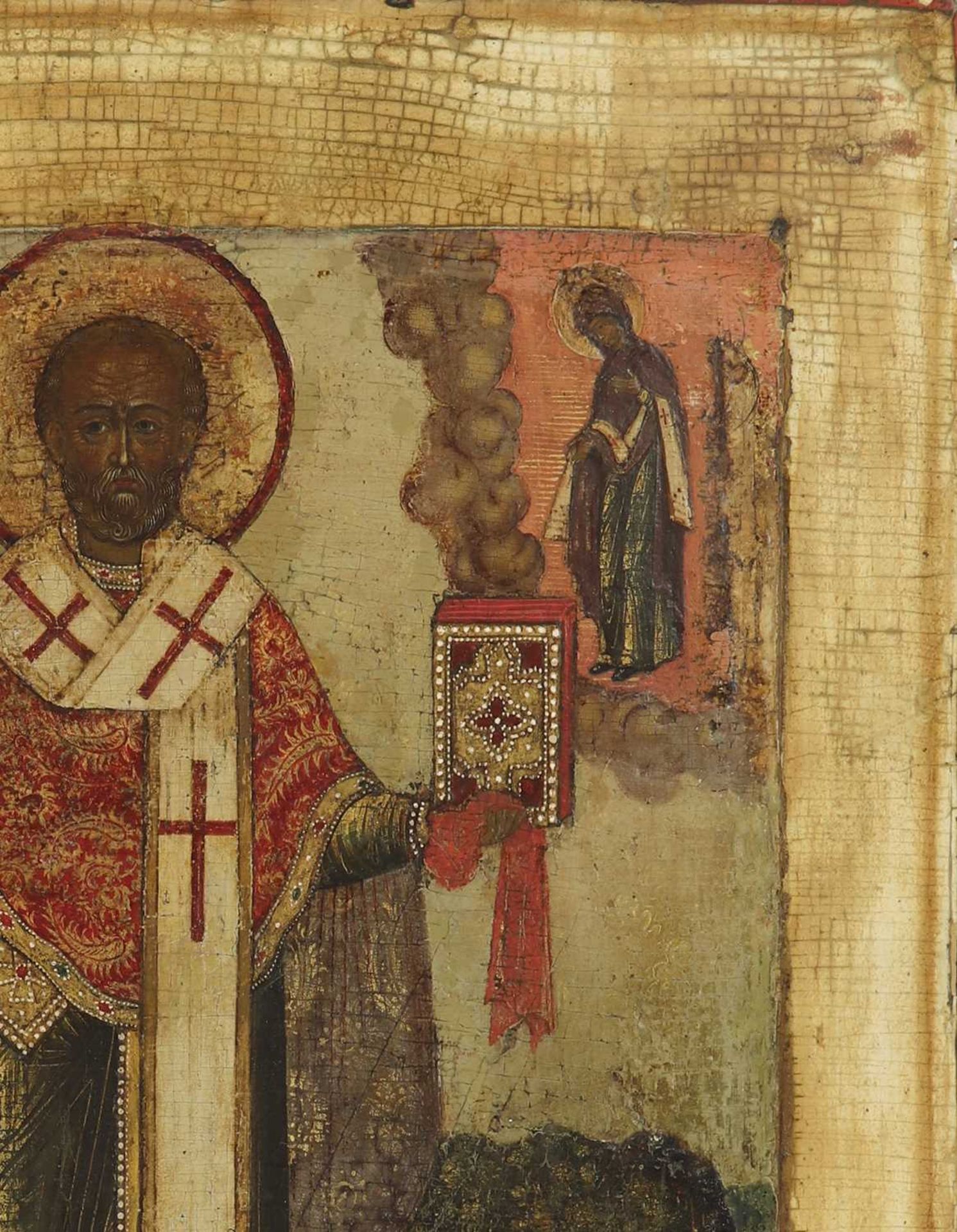 An icon of St Nicholas, - Bild 5 aus 29