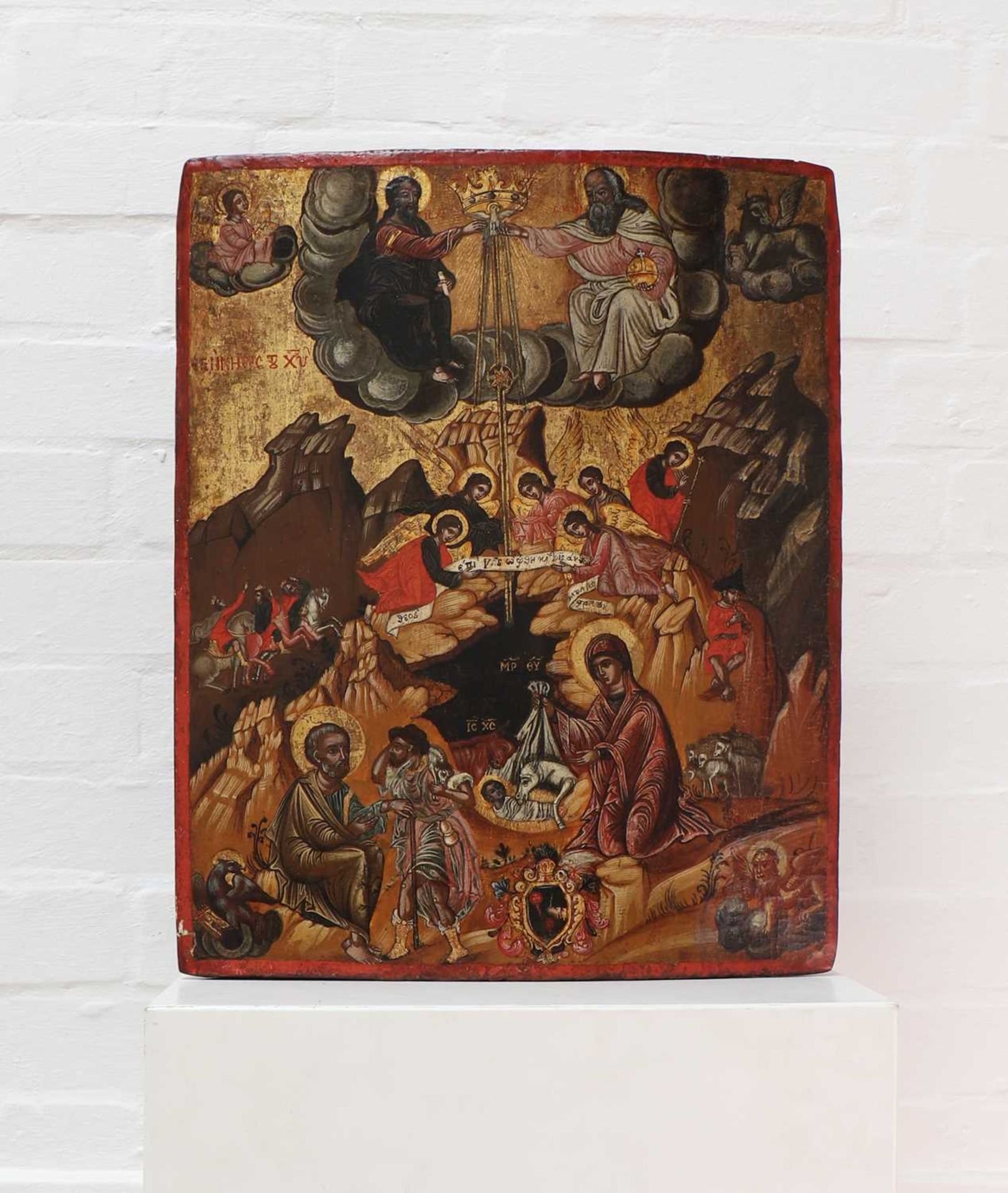 An icon of the Nativity,