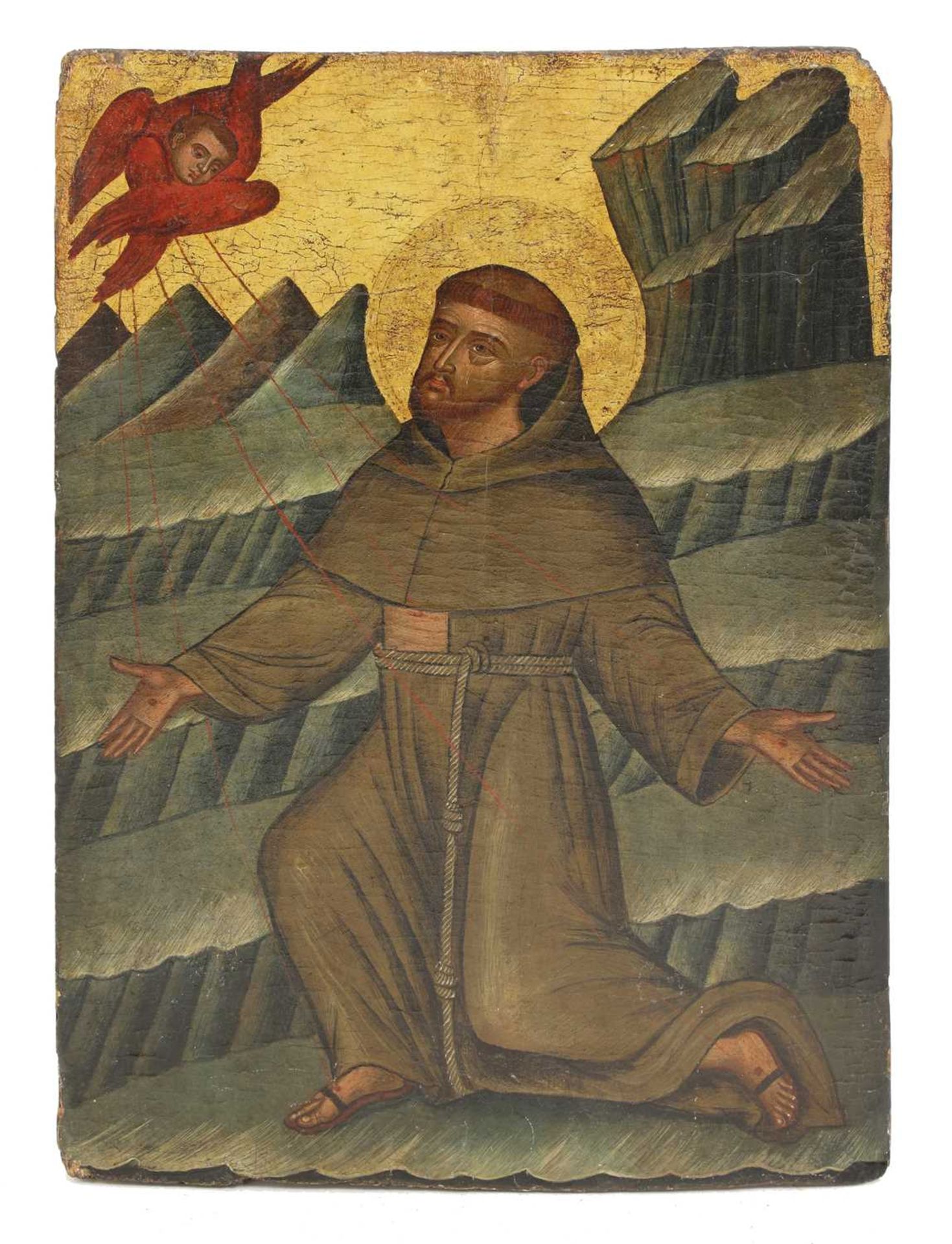 An icon of St Francis of Assisi, - Image 3 of 30