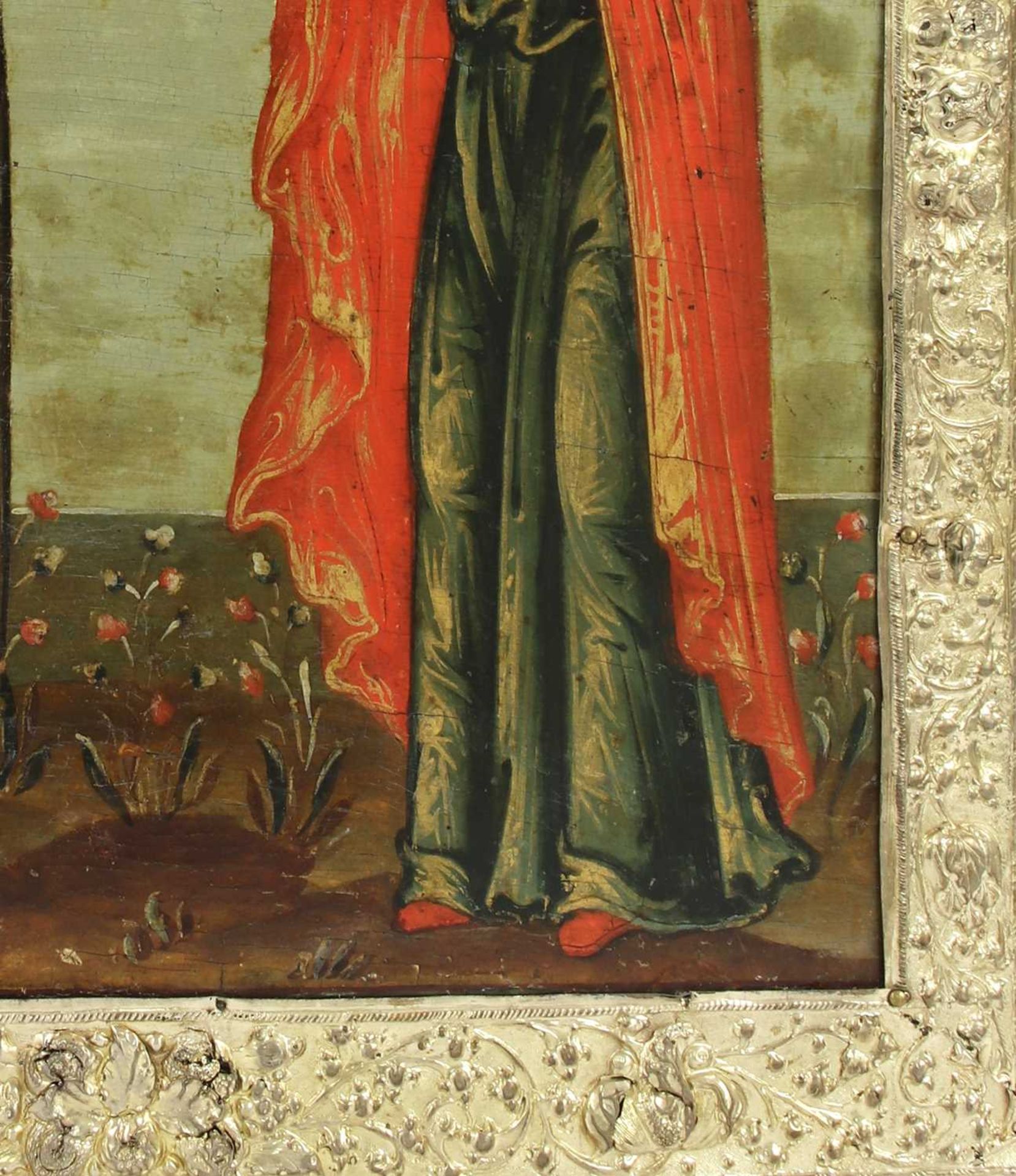 An icon of two female saints, - Bild 8 aus 24