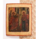 A large icon of the Annunciation,