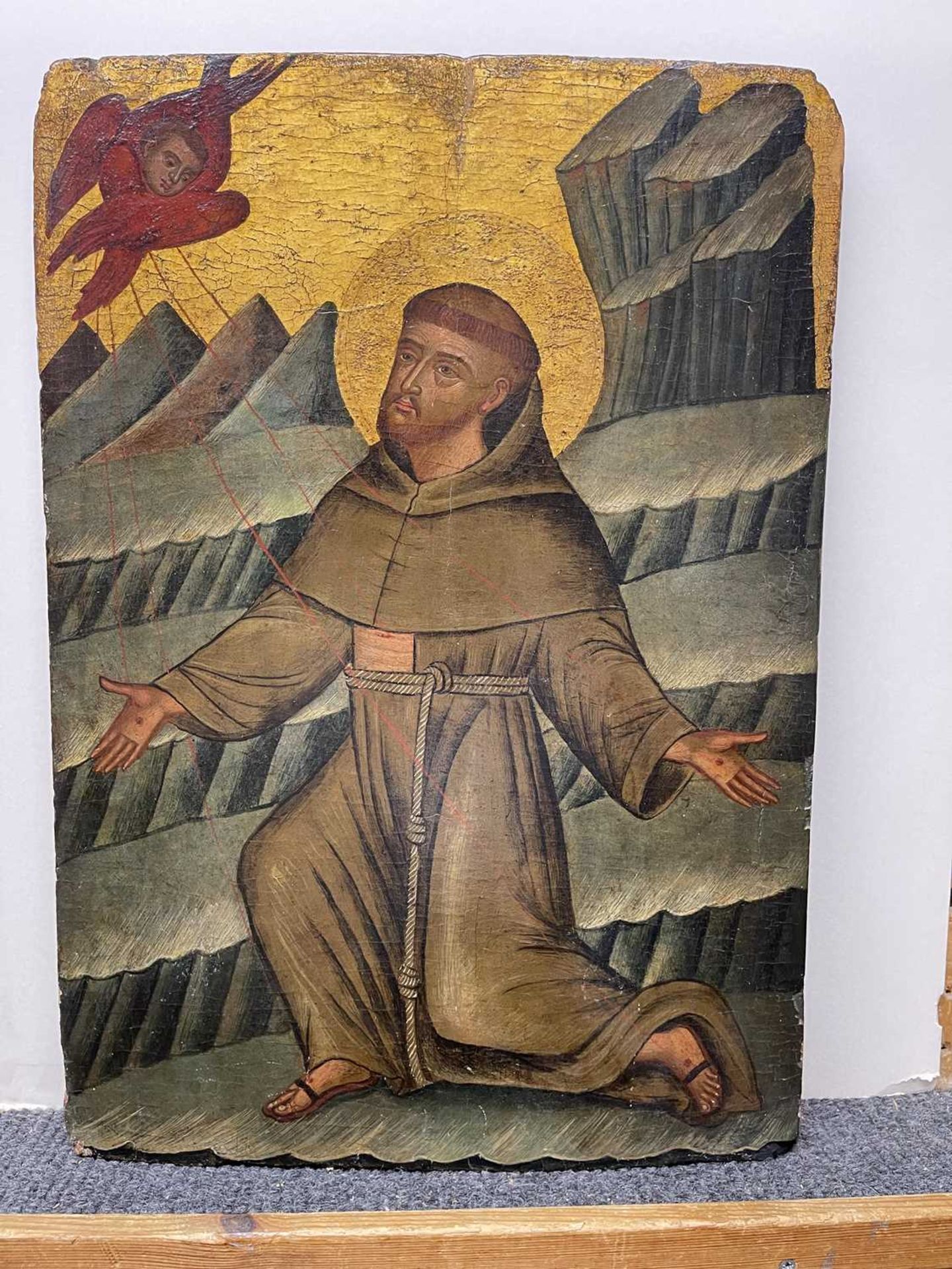 An icon of St Francis of Assisi, - Image 9 of 30