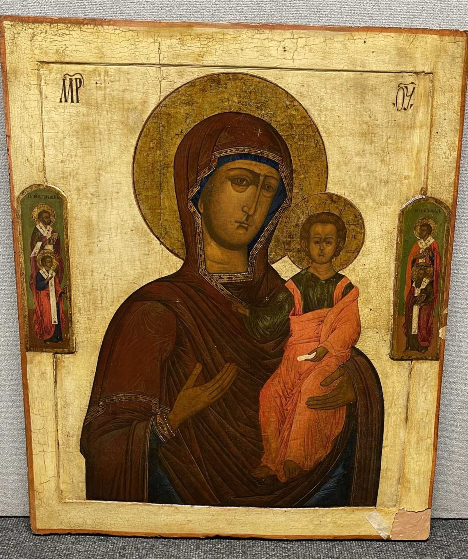 A monumental Icon of the Mother of God of Smolensk, - Image 11 of 32