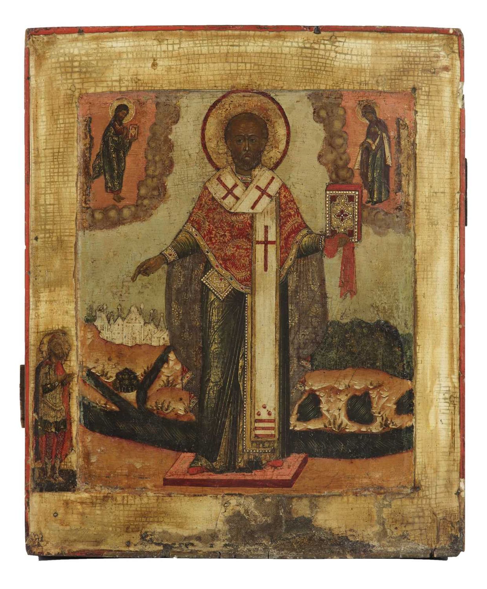 An icon of St Nicholas, - Bild 3 aus 29