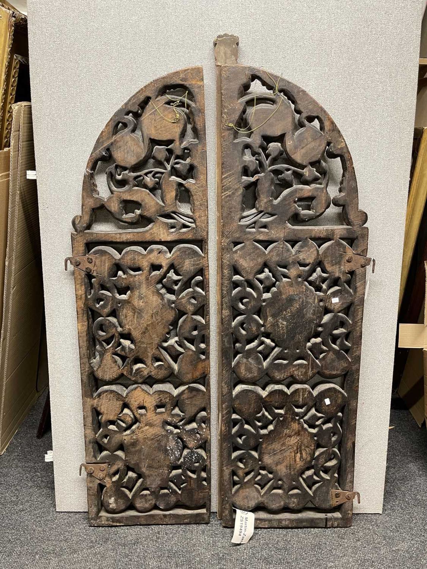 A pair of carved and pierced giltwood royal doors, - Image 11 of 46