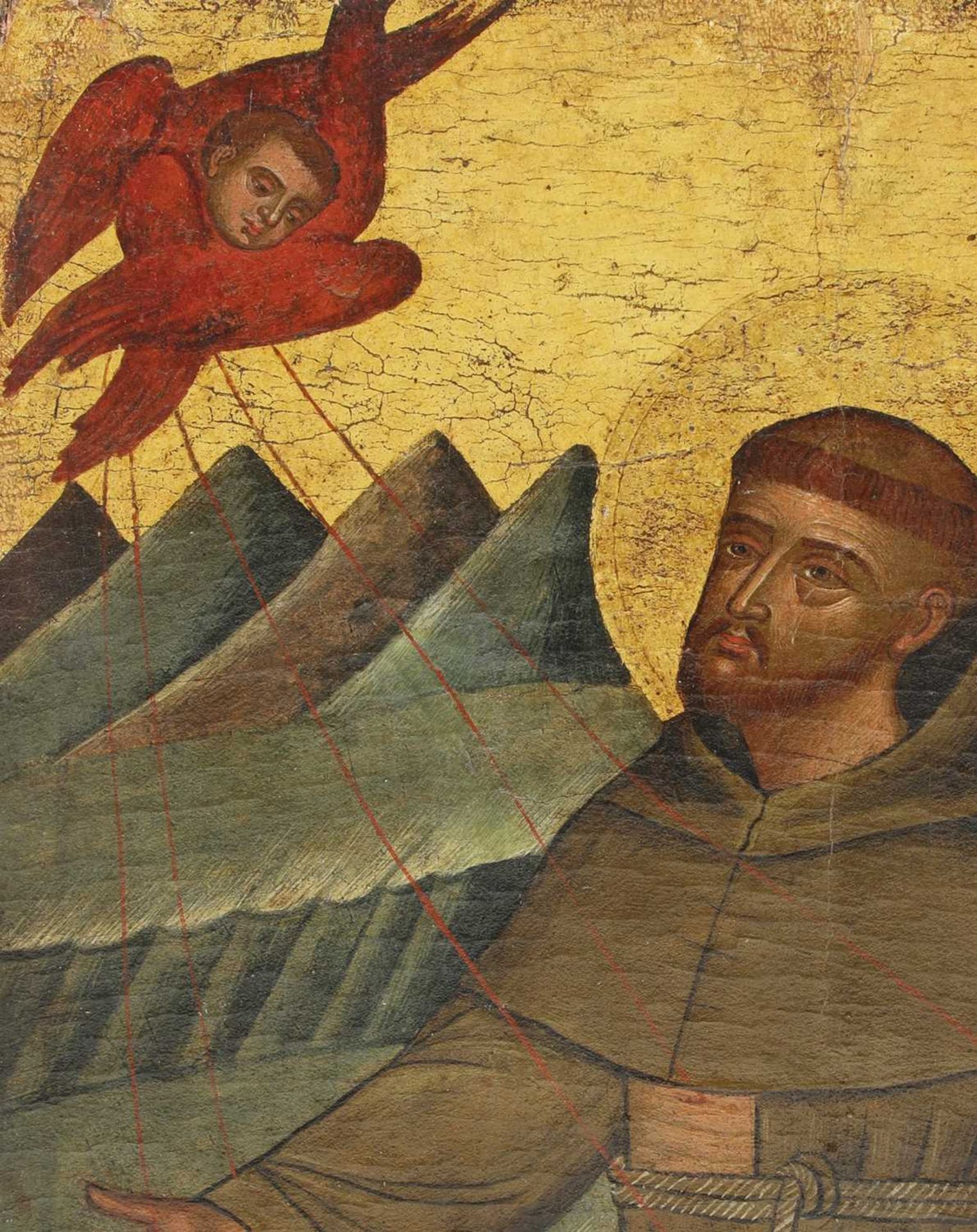 An icon of St Francis of Assisi, - Image 4 of 30
