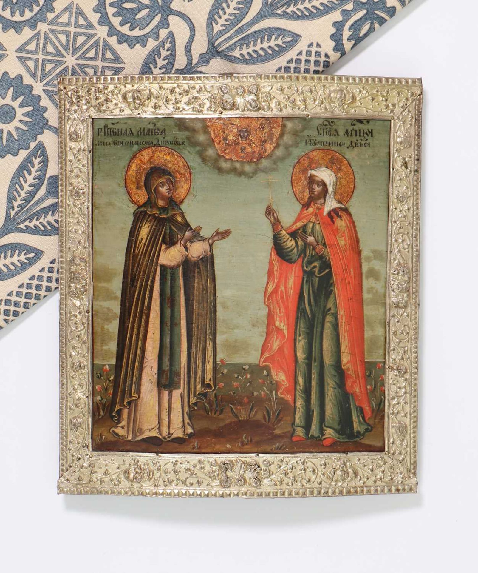 An icon of two female saints,