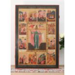 A large hagiographical icon of St Barbara,