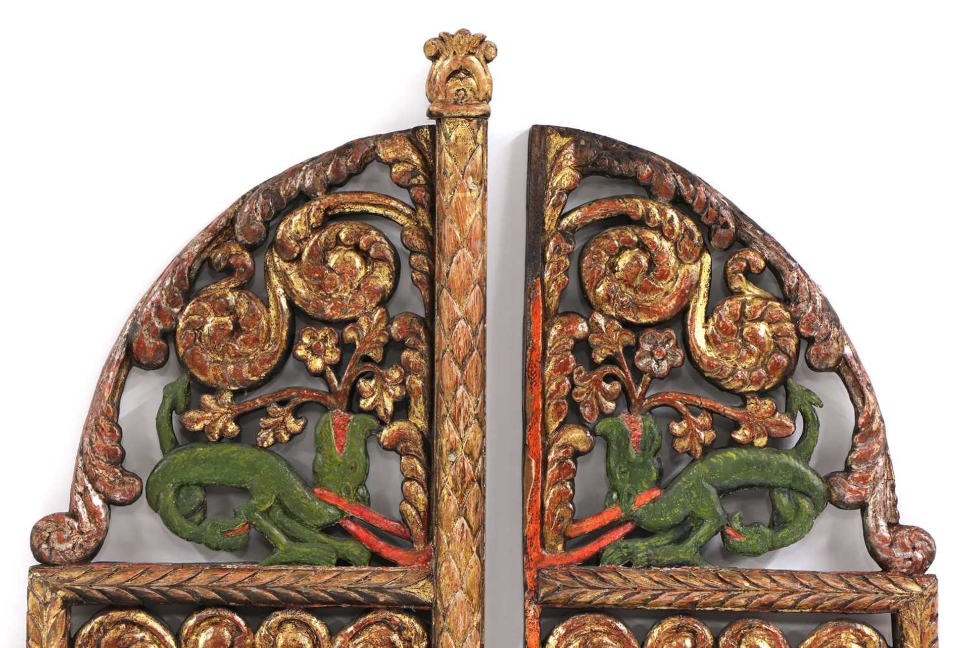 A pair of carved and pierced giltwood royal doors, - Image 4 of 46