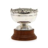 A Silver Mappin and Webb rose bowl,