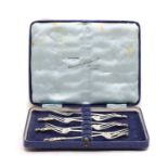 A set of six Chinese export silver forks,