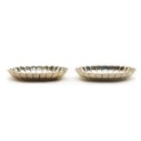 A pair of Victorian silver oval dishes,