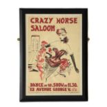 A framed French cabaret poster,