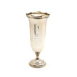 A silver footed vase,
