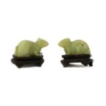 A pair of Chinese jade carvings,