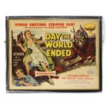 A framed poster titled Day the World Ended,