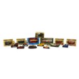 A collection of die cast toy cars,