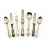 A collection of silver cutlery,