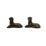 A pair of Chinese bronze weights,