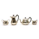 A silver four-piece tea set by James Deakin & Sons,