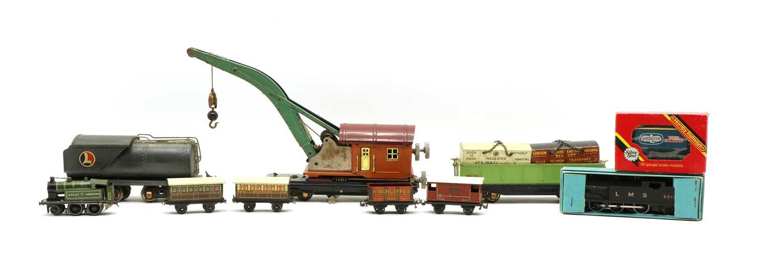 A collection of locomotives and rolling stock,