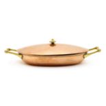 A W.A.S. Benson copper and brass chafing dish,