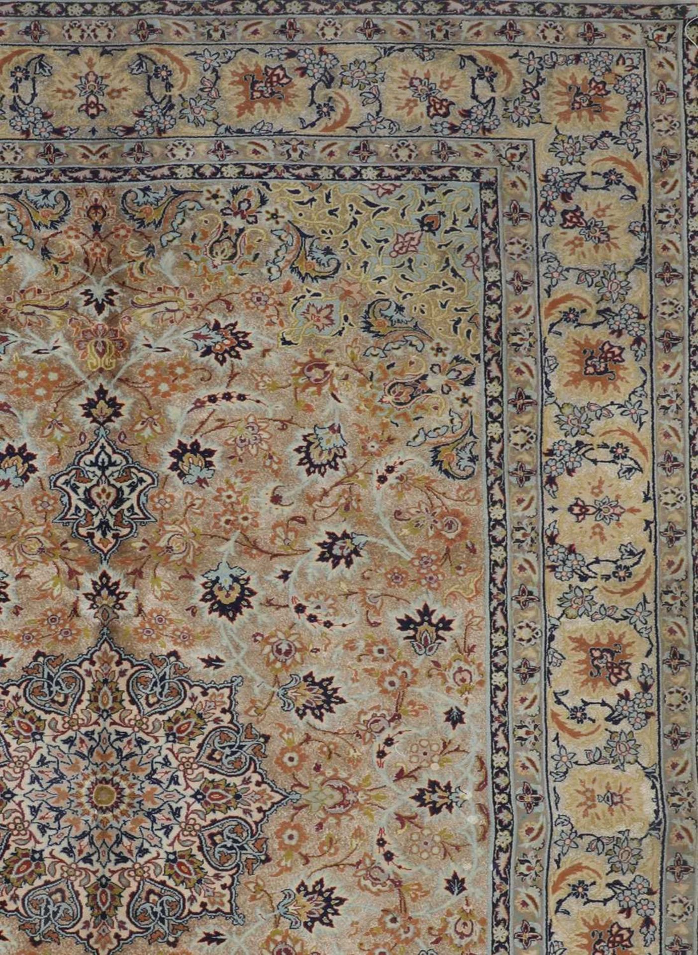 A Persian silk rug, - Image 3 of 12