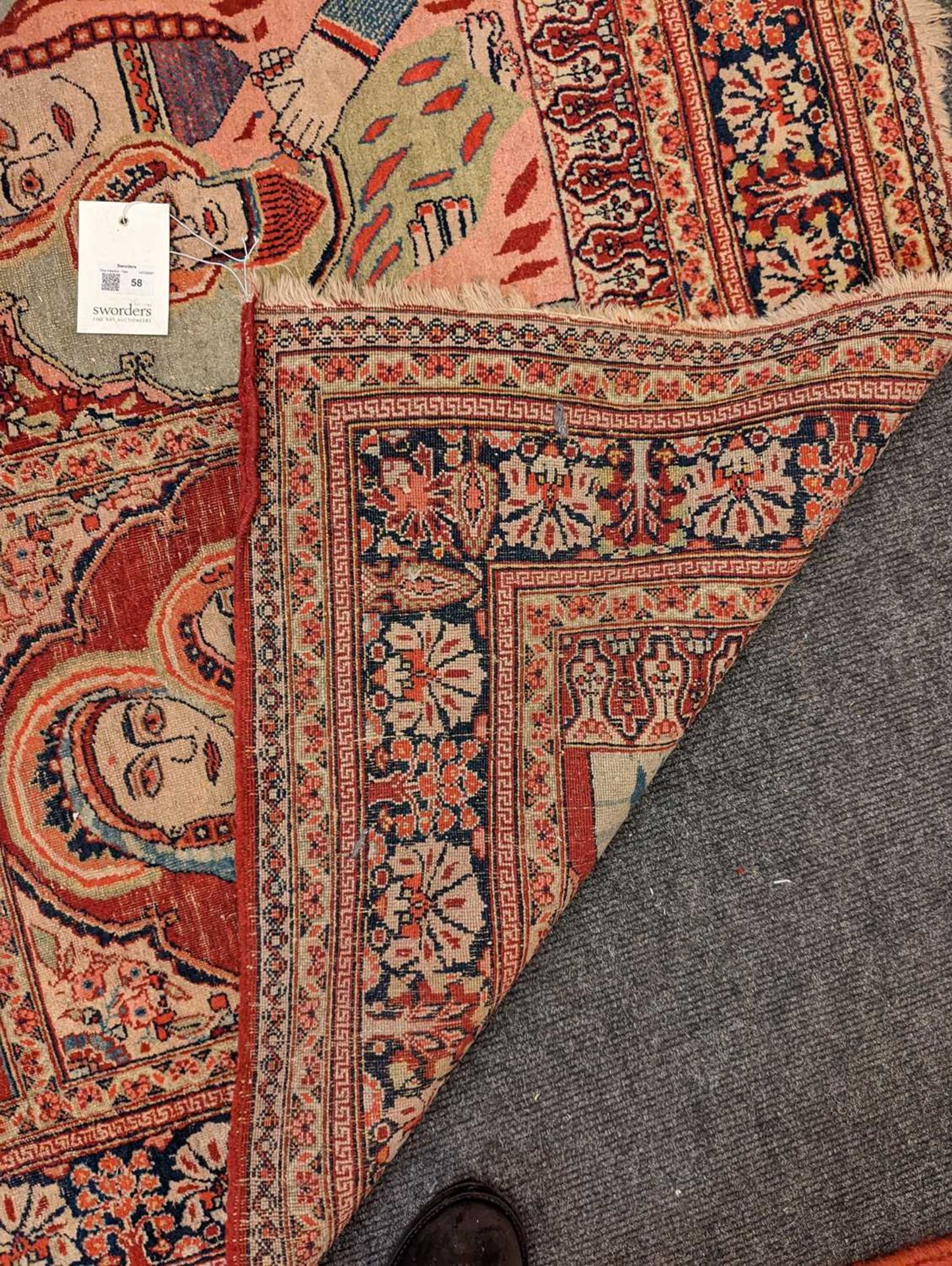 A pair of fine Persian pictorial wool rugs, - Bild 7 aus 20