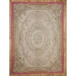 An Aubusson-style flatweave carpet,