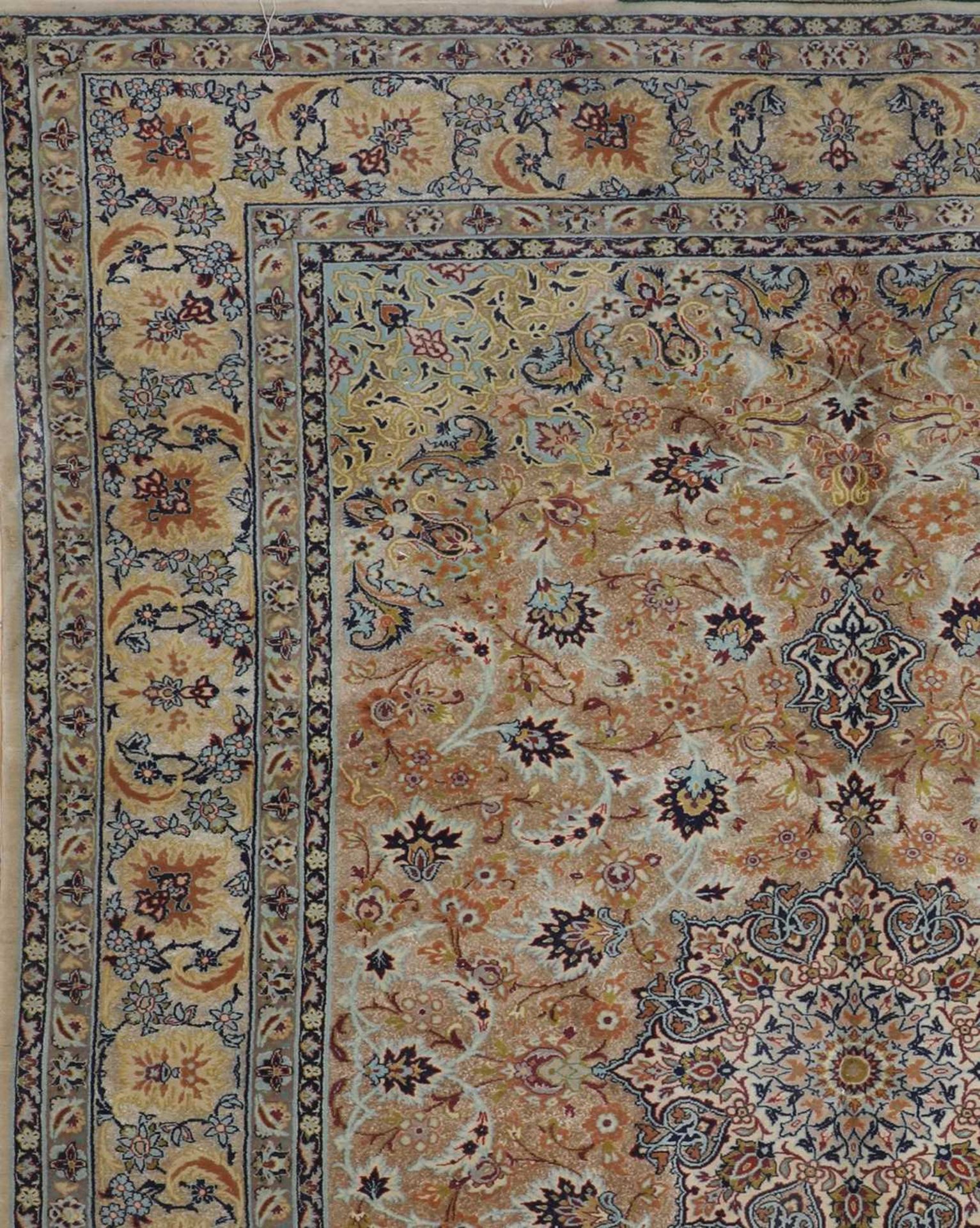 A Persian silk rug, - Bild 2 aus 12