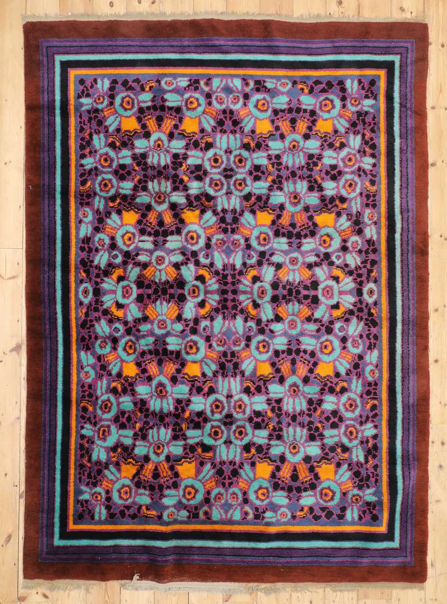 A French wool rug,