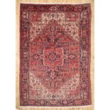 An Heriz wool carpet,