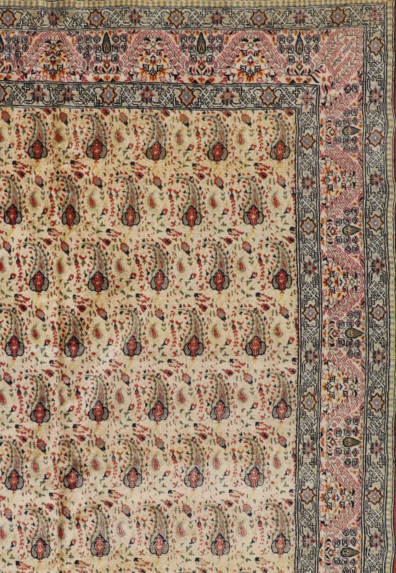 A Qum wool carpet with silk highlights, - Bild 3 aus 6