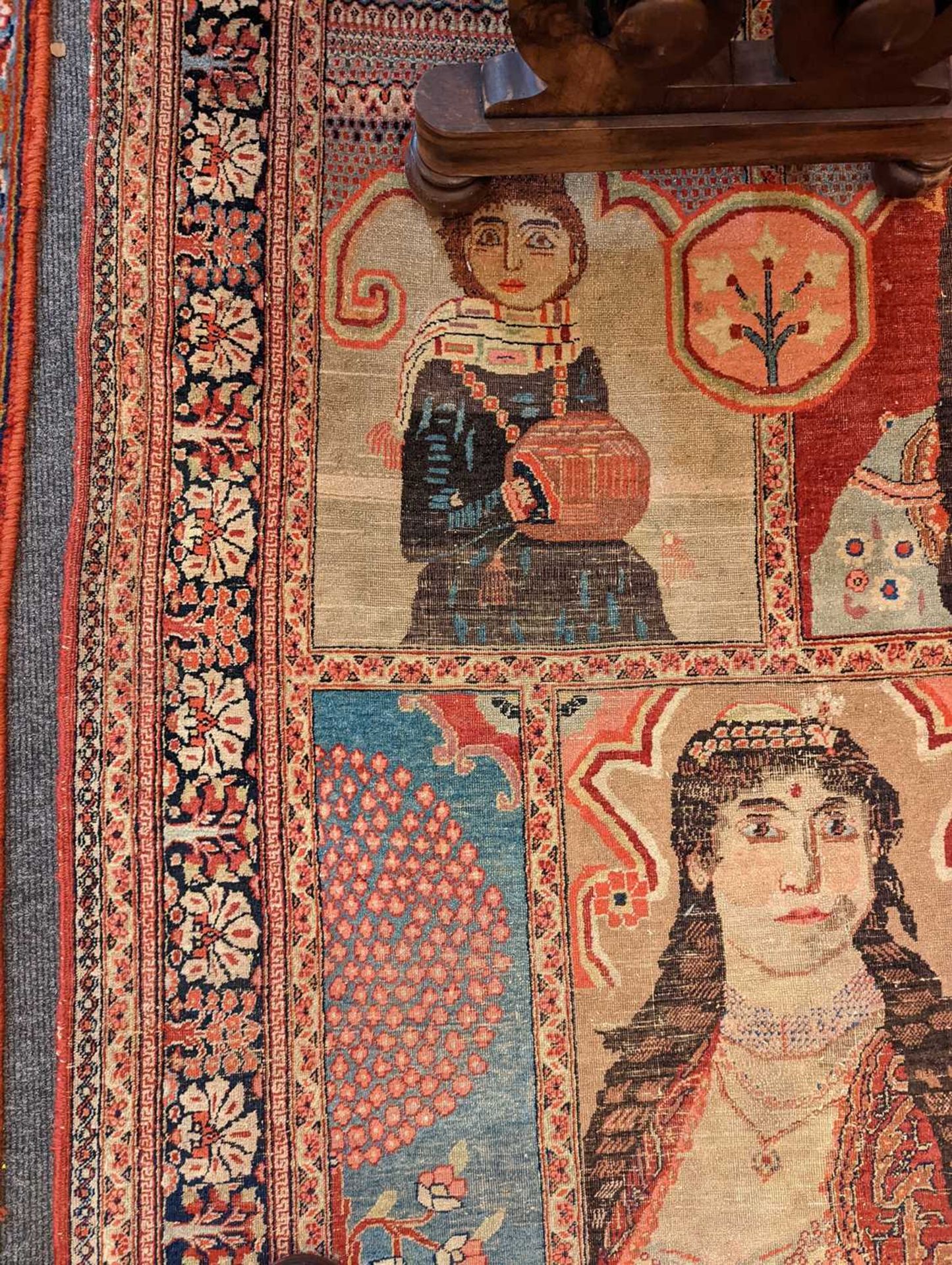 A pair of fine Persian pictorial wool rugs, - Bild 14 aus 20