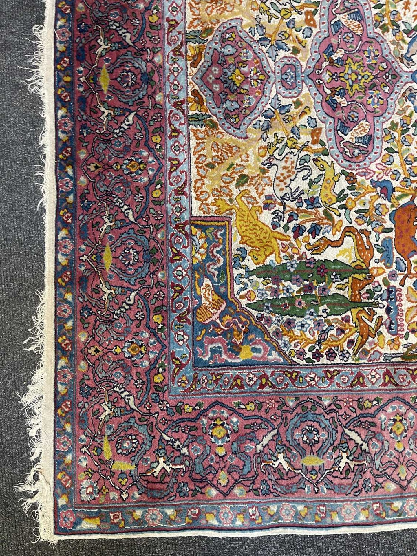 A Persian wool rug with silk highlights, - Bild 20 aus 22