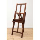 A mahogany adjustable easel,