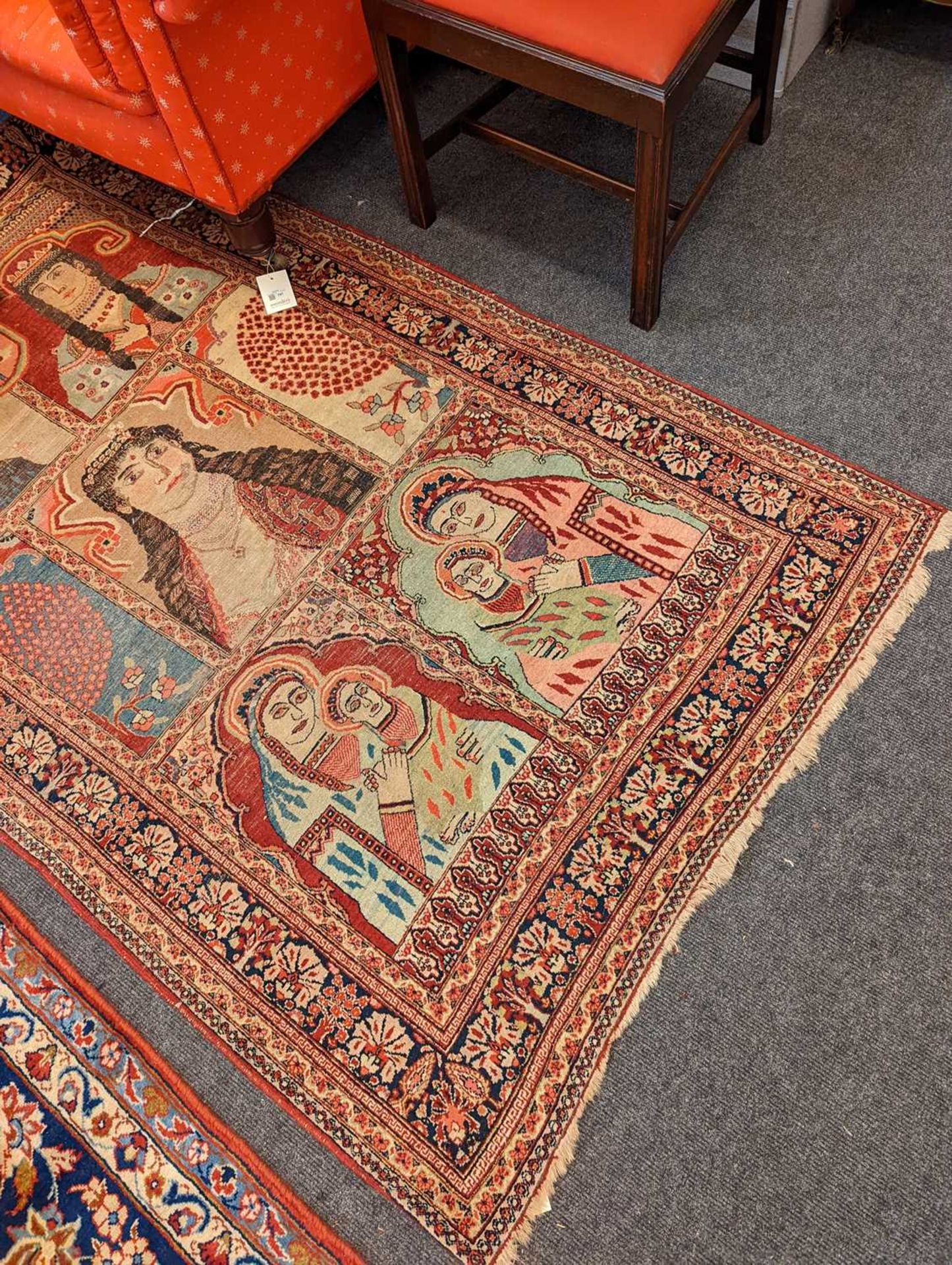 A pair of fine Persian pictorial wool rugs, - Bild 10 aus 20