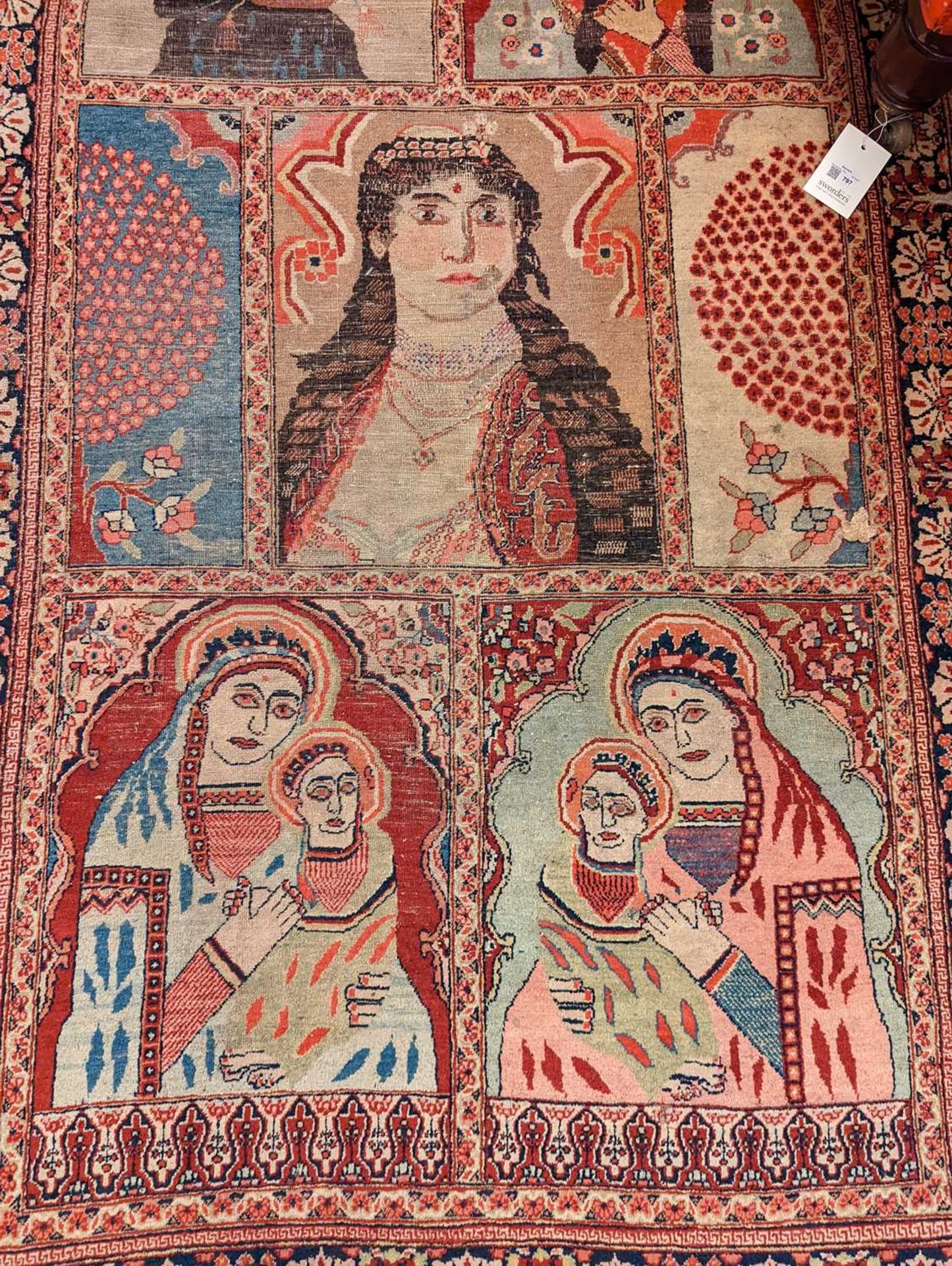 A pair of fine Persian pictorial wool rugs, - Bild 12 aus 20