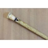 A mariner's whalebone walking cane,