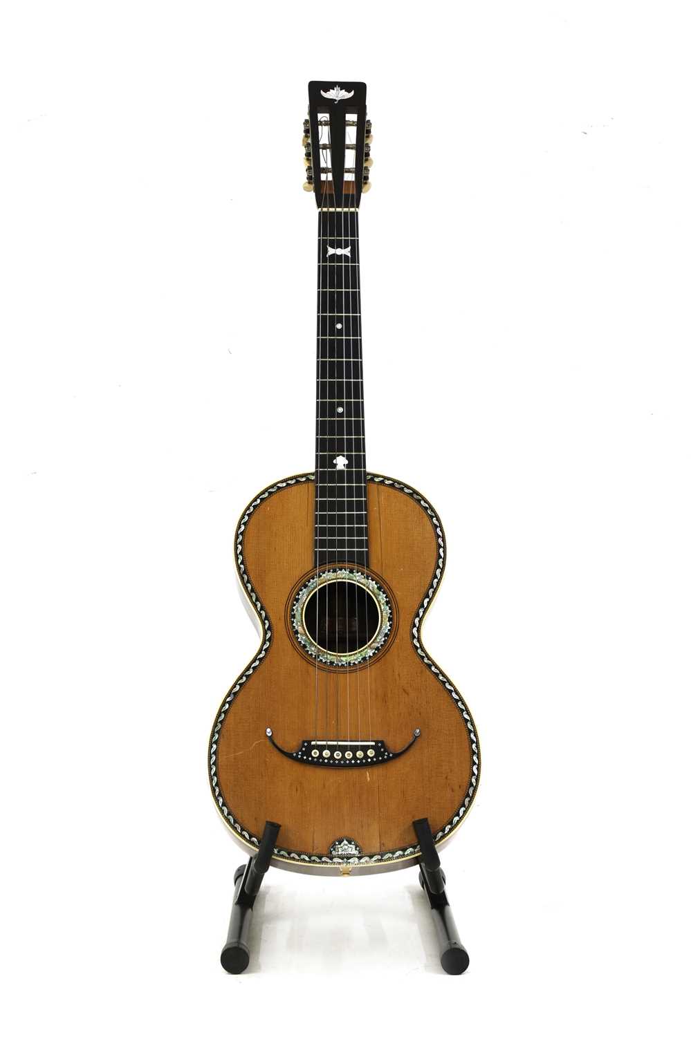 A Neapolitan parlour guitar, - Image 3 of 10