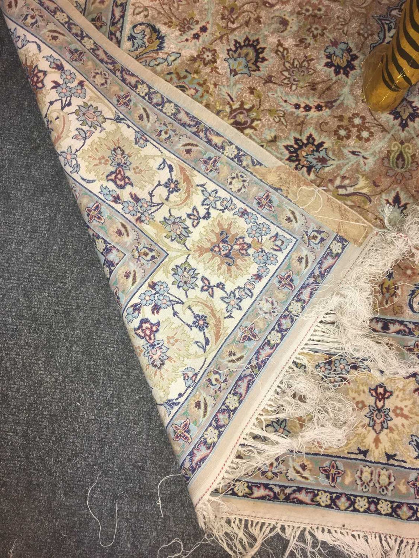 A Persian silk rug, - Bild 9 aus 12
