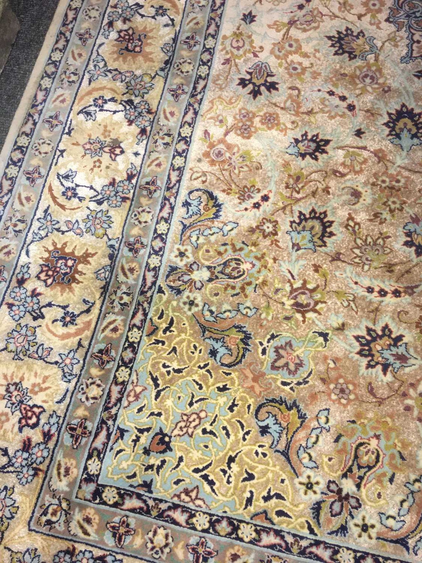 A Persian silk rug, - Image 10 of 12