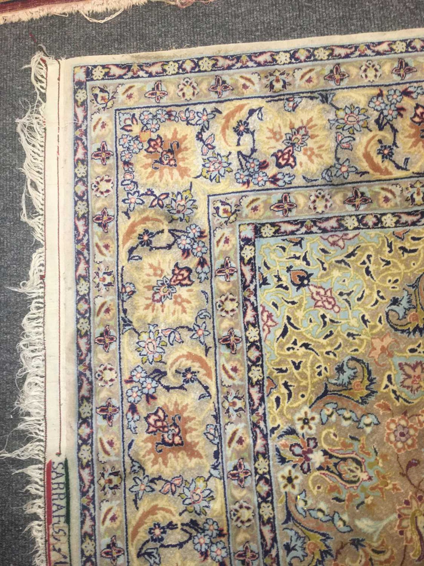 A Persian silk rug, - Image 11 of 12