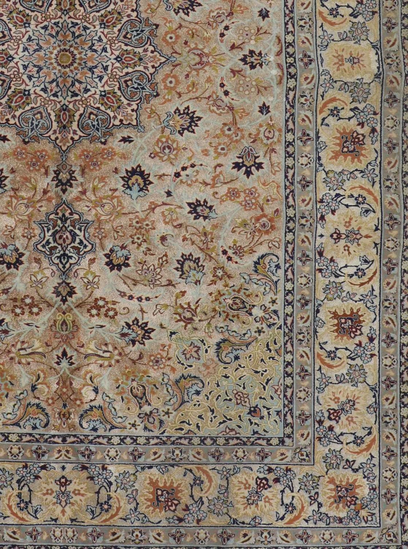 A Persian silk rug, - Image 5 of 12