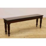 A Victorian hall bench,