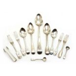 A quantity of silver flatware