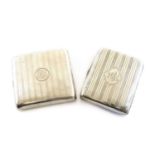 Two silver cigarette cases,