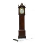 An oak eight day longcase clock,