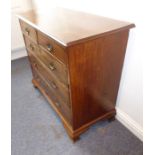 A late 18th century mahogany chest; moulded top above two half-width and three full-width