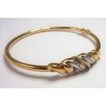 A 9-carat gold diamond-set bracelet (8.6g) (The cost of UK postage via Royal Mail Special Delivery